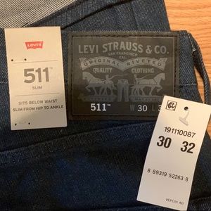 Mens Levi’s 511 - Slim Commuter Denim 30x32 NWT